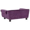 Dog Sofa Burgundy 28.3"x17.7"x11.8" Plush - Purple