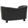 Dog Sofa Black 26.4"x16.1"x15.4" Faux Leather - Black