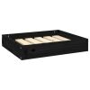 Dog Bed Black 20.3"x17.3"x3.5" Solid Wood Pine - Black