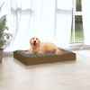 Dog Bed Honey Brown 28.1"x21.3"x3.5" Solid Wood Pine - Brown