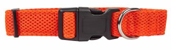 Pet Life 'Aero Mesh' 360 Degree Dual Sided Comfortable And Breathable Adjustable Mesh Dog Collar - Orange - Large