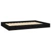 Dog Bed Black 40"x29.1"x3.5" Solid Wood Pine - Black