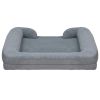 Pet Dog Bed Soft Warm Plush Puppy Cat Bed Cozy Nest Sofa Non-Slip Bed Cushion Mat Removable Washable Cover Waterproof Lining For Small Medium Dog - L