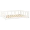 Dog Bed White 41.5"x29.7"x11" Solid Wood Pine - White