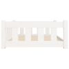 Dog Bed White 37.6"x25.8"x11" Solid Wood Pine - White