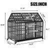 52" Heavy Duty Dog Crate Large Dog cage Strong Metal Dog Kennels and Crates for Large Dogs with 4 Lockable Wheels - as Pic