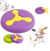 Pet Flying Disc Toy Dog Flying Frisbee Flying Saucer Indestructible Training Toy Interactive Toy Outdoor Activity - purple