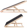 Foldable Wooden Dog Ramp for High Beds Non Slip Heights Adjustable Pet Cat Ramp for Couch Car SUV - S