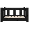 Dog Bed Black 21.9"x17.9"x11" Solid Wood Pine - Black