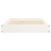 Dog Bed White 28.1"x21.3"x3.5" Solid Wood Pine - White