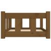 Dog Bed Honey Brown 25.8"x19.9"x11" Solid Wood Pine - Brown