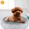 Pet Dog Bed Soft Warm Fleece Puppy Cat Bed Dog Cozy Nest Sofa Bed Cushion L Size - Gray - L