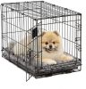 Dog Plush Bed Comfortable Crate Bed Washable Bed Kennel Pad Fit for Pet Cage - Brown - XS