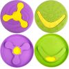 Pet Flying Disc Toy Dog Flying Frisbee Flying Saucer Indestructible Training Toy Interactive Toy Outdoor Activity - green