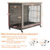 38 Inch Heavy-Duty Gray Dog Crate Furniture - as picture