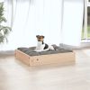 Dog Bed 20.3"x17.3"x3.5" Solid Wood Pine - Brown