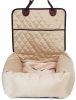 Pet Life 'Pawtrol' Dual Converting Travel Safety Carseat and Pet Bed - Beige