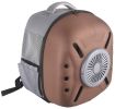 Pet Life 'Armor-Vent' External USB Powered Backpack with Built-in Cooling Fan - Brown