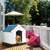 Dog House Made of Plastic with Ventilation System and Fastening Device - M