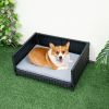 Indoor Outdoor Pet Bed for Medium Small Dogs Cats - Grey - Pet supplies