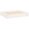 Dog Bed White 24.2"x19.3"x3.5" Solid Wood Pine - White