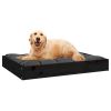 Dog Bed Black 28.1"x21.3"x3.5" Solid Wood Pine - Black