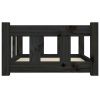 Dog Bed Black 25.8"x19.9"x11" Solid Wood Pine - Black