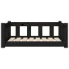 Dog Bed Black 29.7"x21.9"x11" Solid Wood Pine - Black