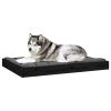 Dog Bed Black 40"x29.1"x3.5" Solid Wood Pine - Black