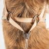 Pet Life Luxe 'Furracious' 2-In-1 Mesh Reversed Adjustable Dog Harness-Leash W/ Removable Fur Collar - Khaki - Small