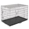 48" Pet Kennel Cat Dog Folding Steel Crate Animal Playpen Wire Metal - as picture