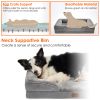 Pet Dog Bed Soft Warm Plush Puppy Cat Bed Cozy Nest Sofa Non-Slip Bed Cushion Mat Removable Washable Cover Waterproof Lining For Small Medium Dog - M