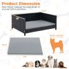 Indoor Outdoor Pet Bed for Medium Small Dogs Cats - Grey - Pet supplies