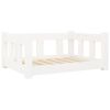 Dog Bed White 25.8"x19.9"x11" Solid Wood Pine - White