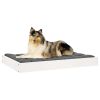 Dog Bed White 36"x25.2"x3.5" Solid Wood Pine - White