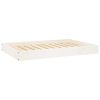 Dog Bed White 36"x25.2"x3.5" Solid Wood Pine - White